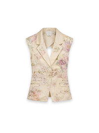 Blazer mit floralem Print und edler Struktur