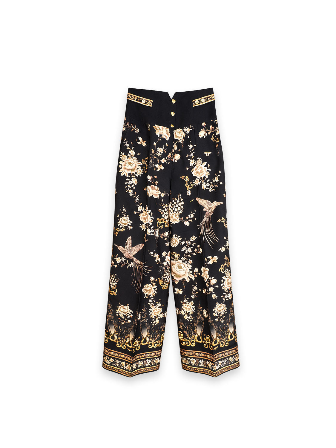 Hose mit opulentem Floraldruck