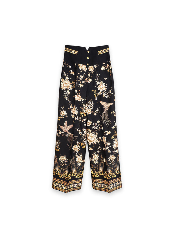 Hose mit opulentem Floraldruck