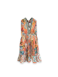 Sunset Bloom Kleid aus fließender Viskose