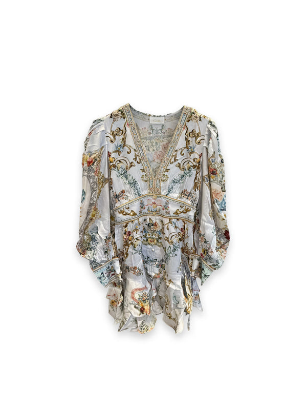 Button Front Dress aus fließendem Leinen Viskose Mix mit femininer Silhouette