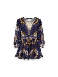 Midnight Bloom Boho Kleid