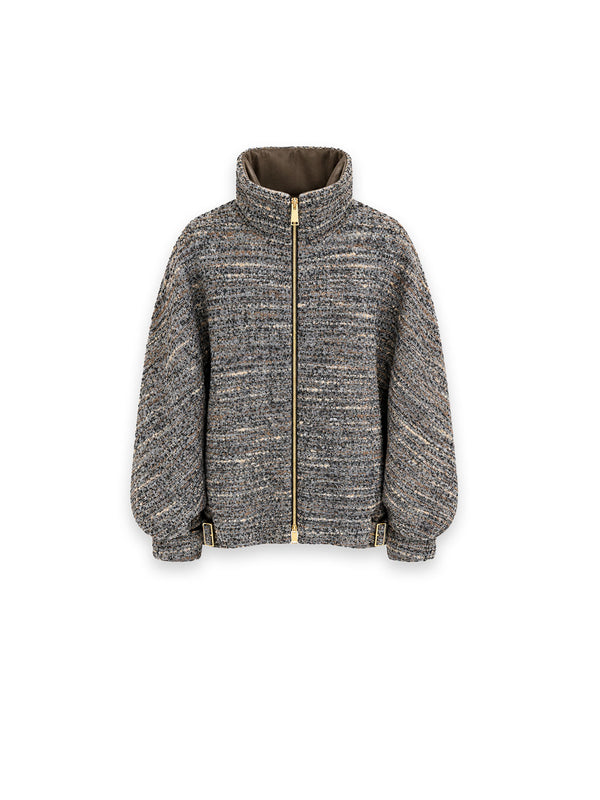 Celine Tweed Lurex Jacke – Strukturierter Tweed mit schimmernden Lurex-Details