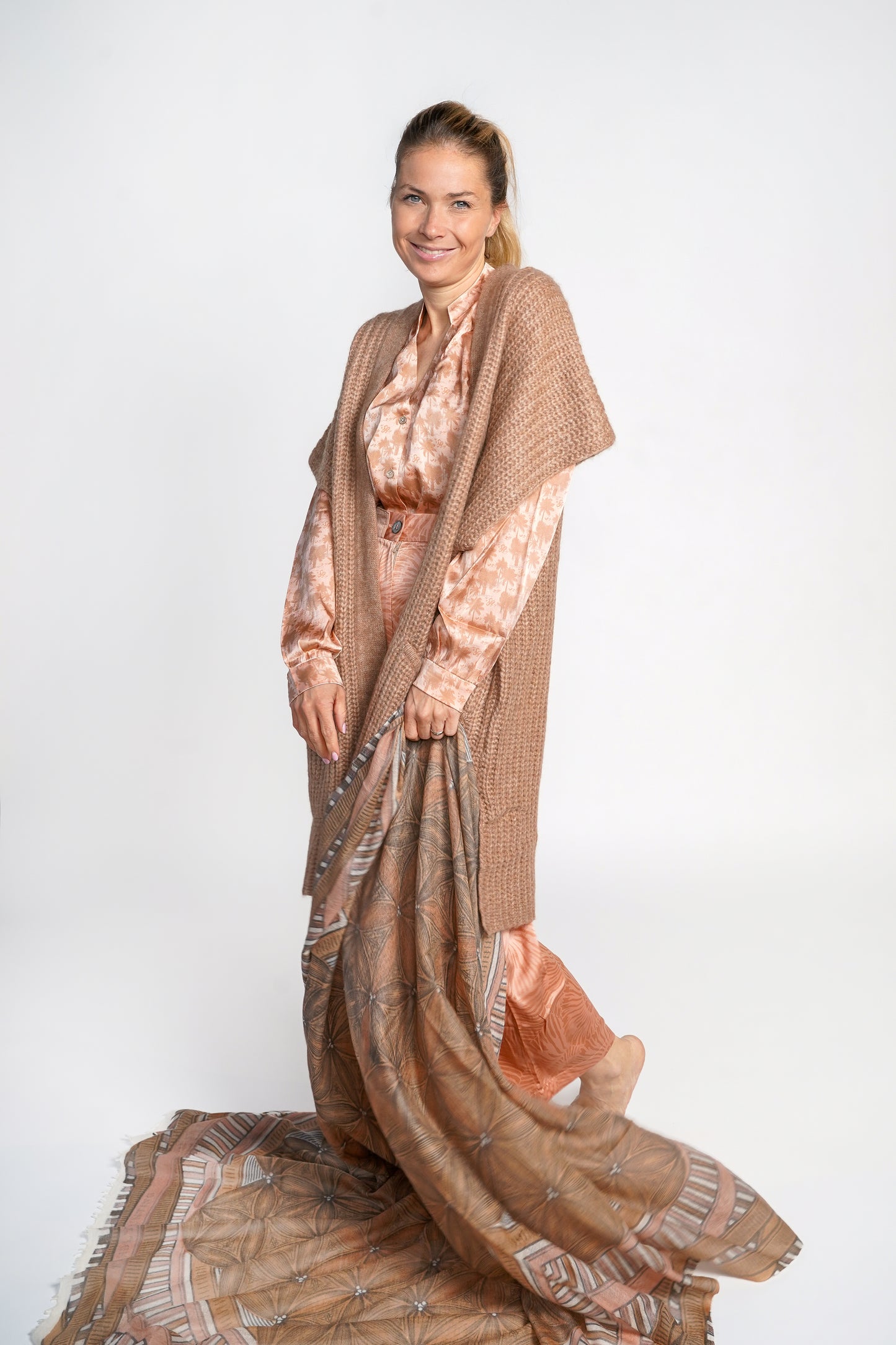 Zenon – Weste aus Seiden-Kaschmir-Mix