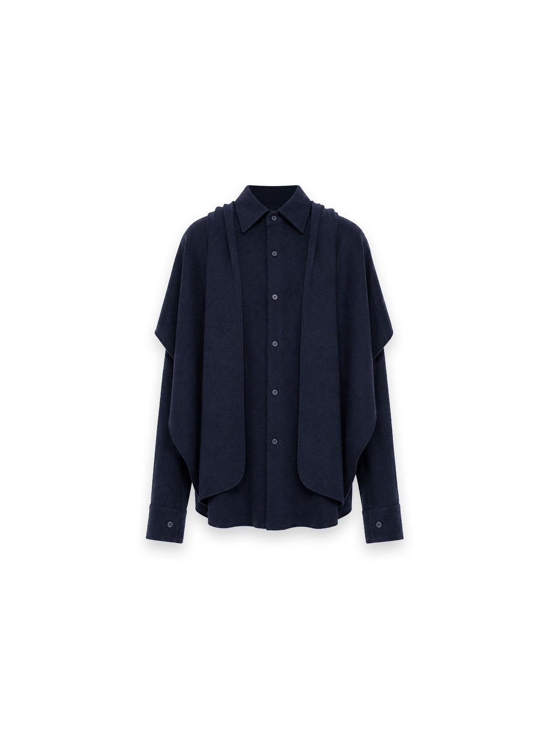 George Cashmere Wool - Layered Hemd aus Woll-Cashmere