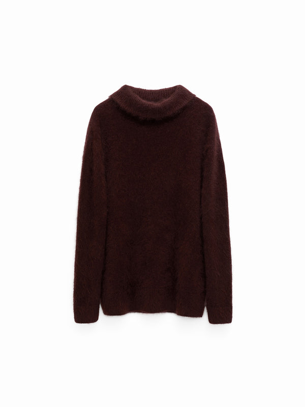 Rollkragenpullover aus Merino und Cashmere