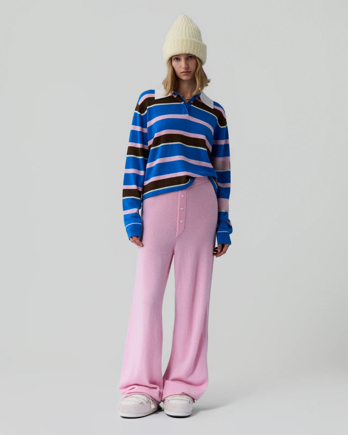 Everywhere – Kaschmirhose mit weitem Bein