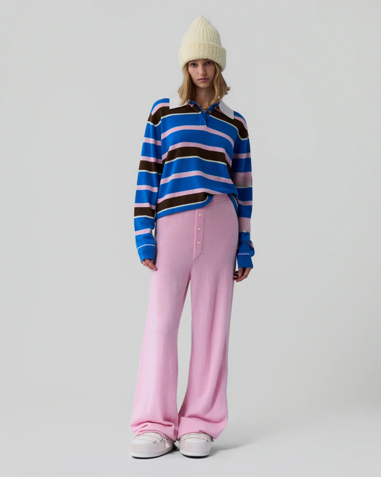 Everywhere – Kaschmirhose mit weitem Bein