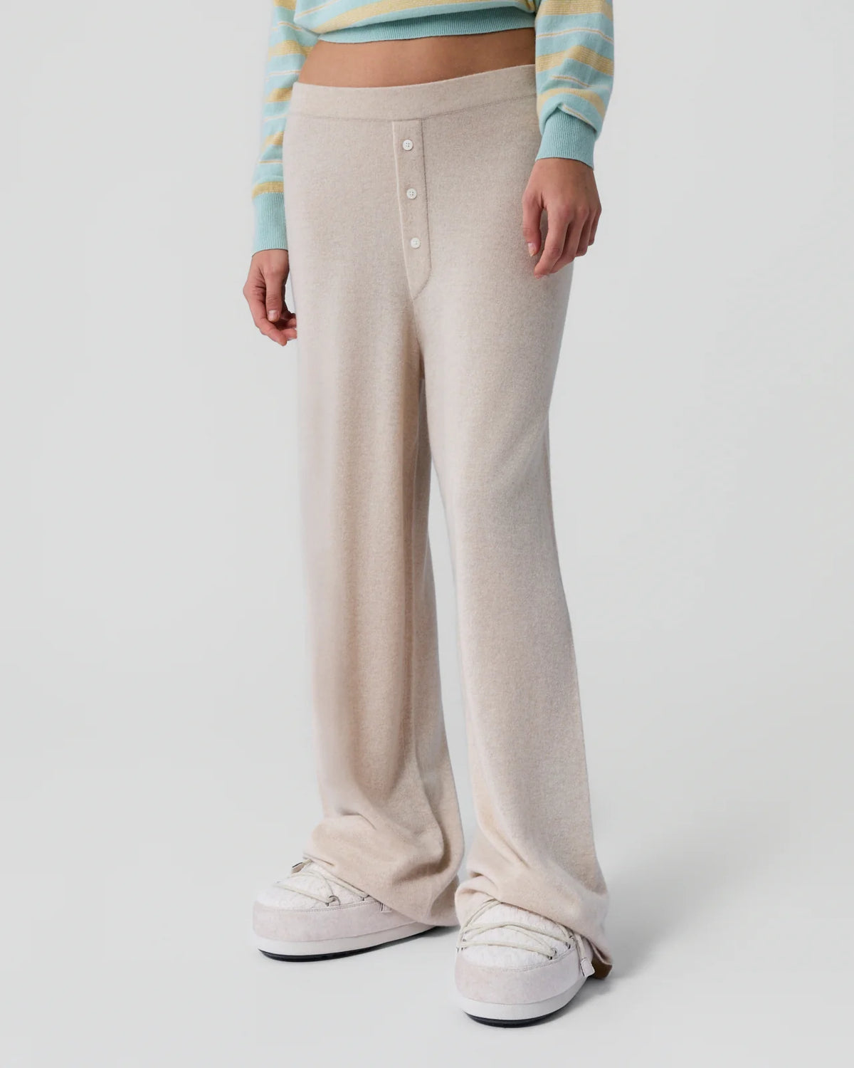 Everywhere – Kaschmirhose mit weitem Bein