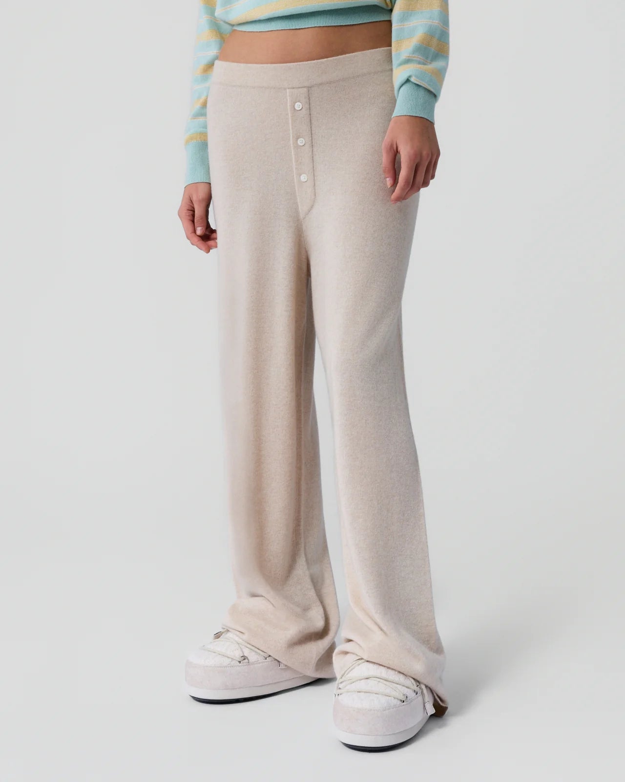 Everywhere – Kaschmirhose mit weitem Bein