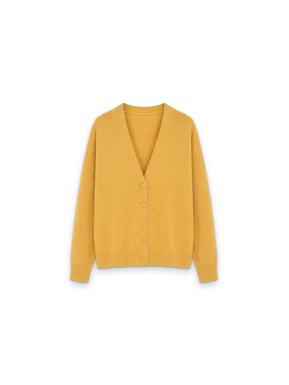 n°517 Simo – Oversize-Strickjacke + Weiches Cashmere mit tiefem V-Ausschnitt