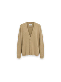 n°517 Simo – Oversize-Strickjacke + Weiches Cashmere mit tiefem V-Ausschnitt