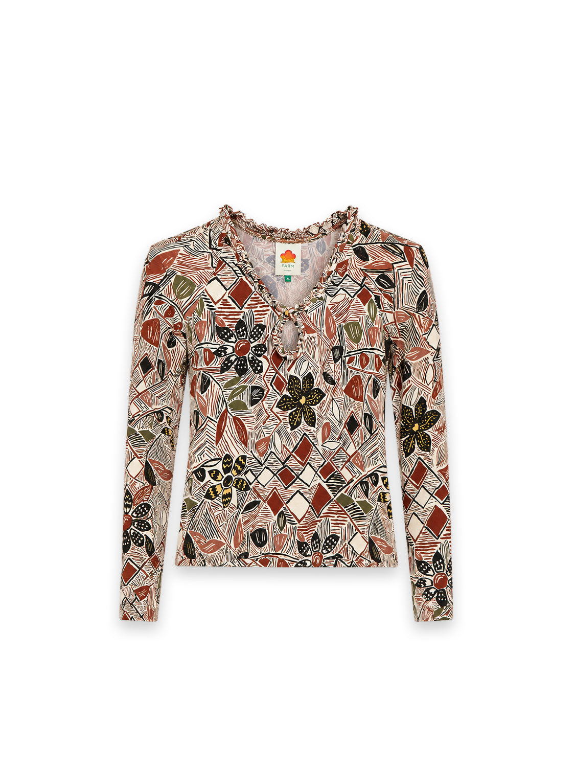 Langarmshirt mit Allovermuster