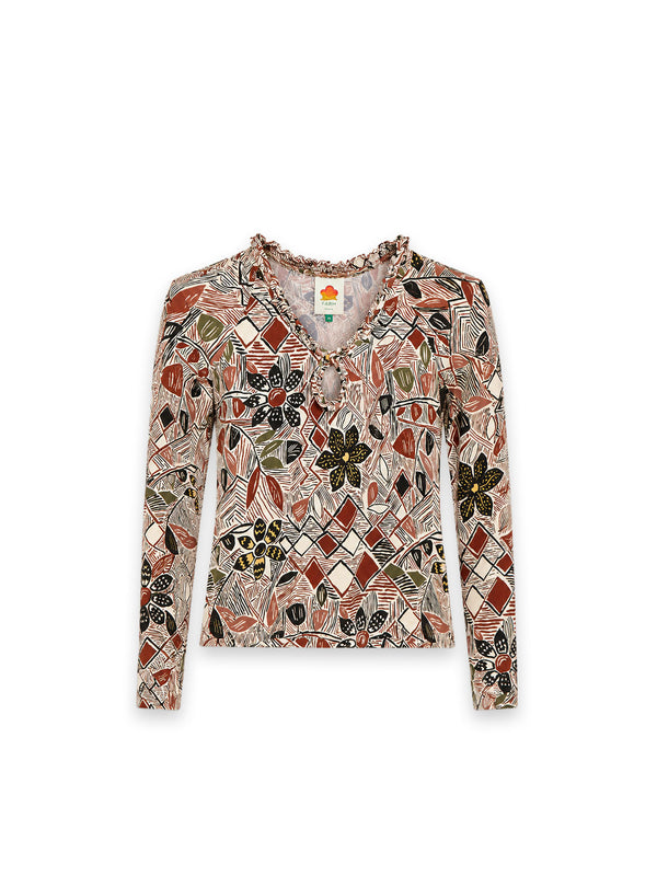Langarmshirt mit Allovermuster