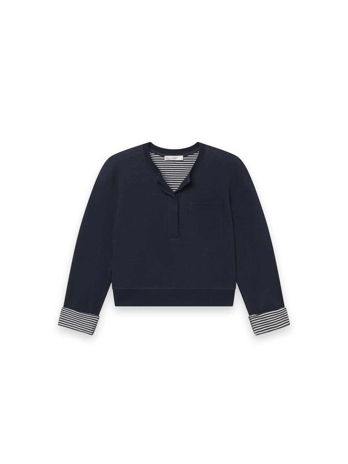 The Stripe Cuff – Pullover mit gestreiften Bündchen