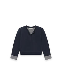 The Stripe Cuff – Pullover mit gestreiften Bündchen