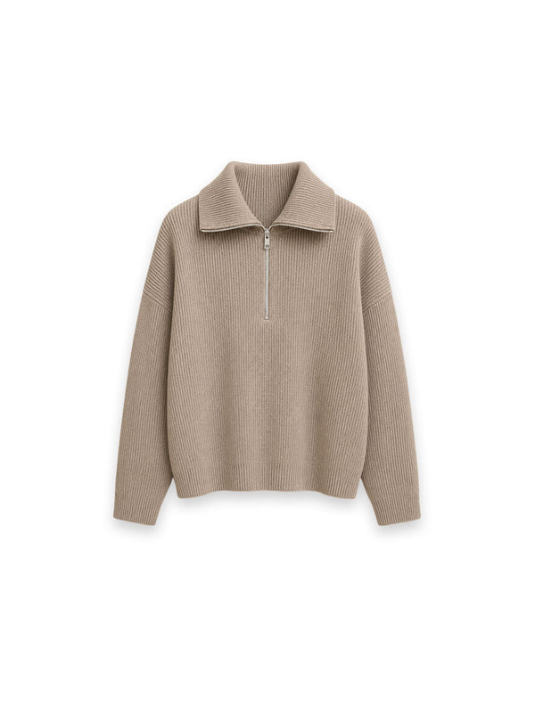 Retro Polo mit Reißverschluss