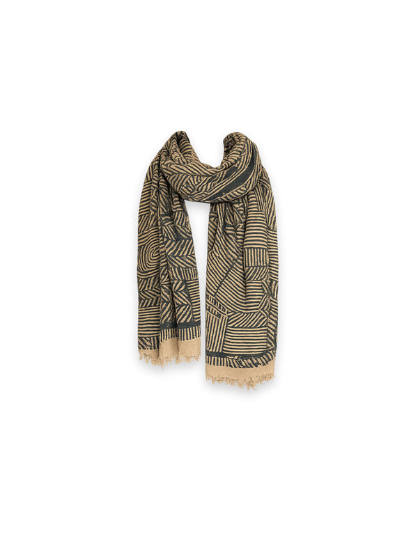 Felted Stole Lifelines mit Print