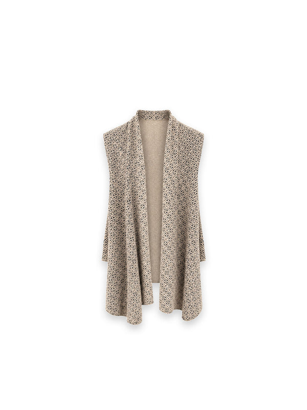 Printed scarf – Elegant scarf with a delicate diamond pattern and a soft, flowing silhouette