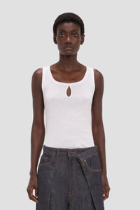 Soft Jersey Top mit Keyhole Detail