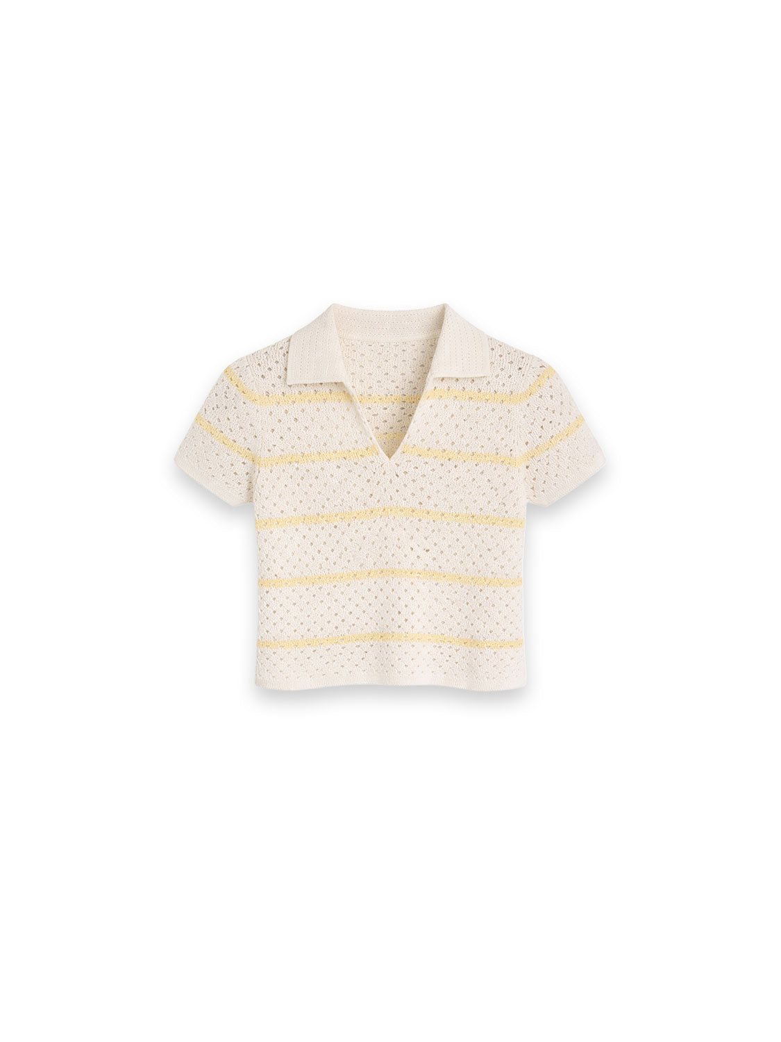 Cedar T-Shirt – Feine Struktur mit modernem Polo-Ausschnitt