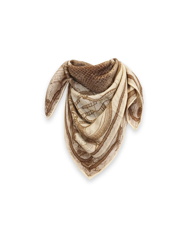 Midicubefel Tuch mit grafischem Print