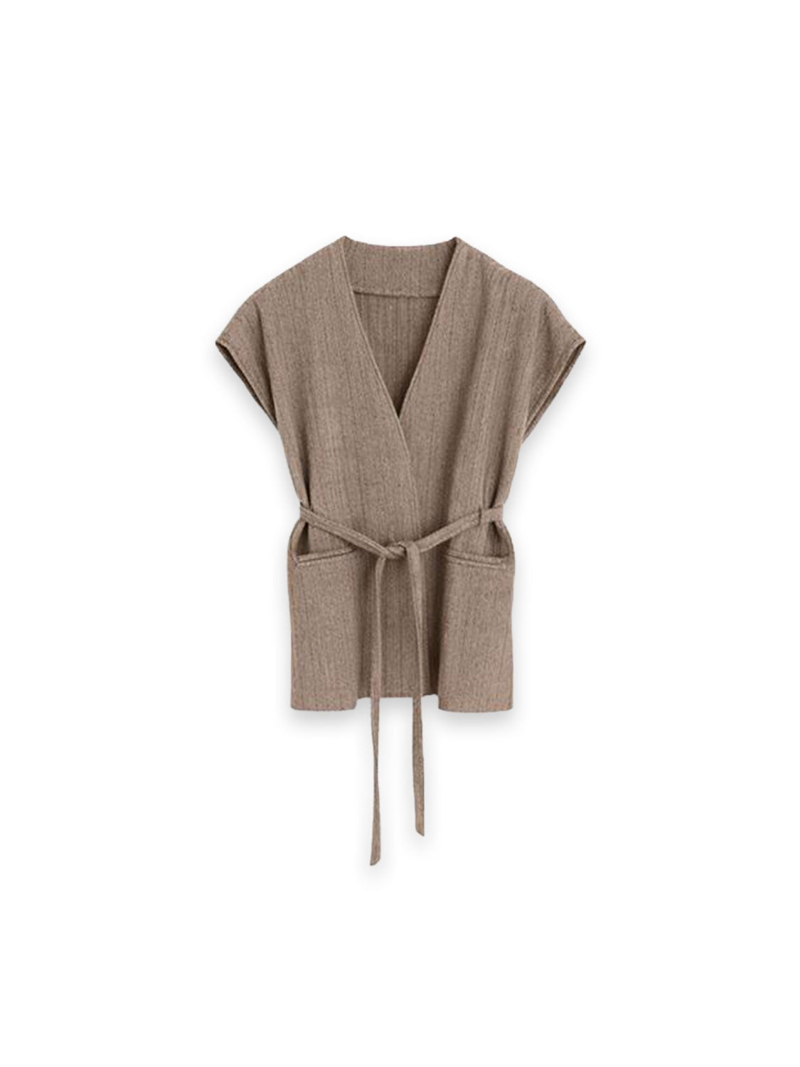 Weste Moon Herringbone Cashmere Blend