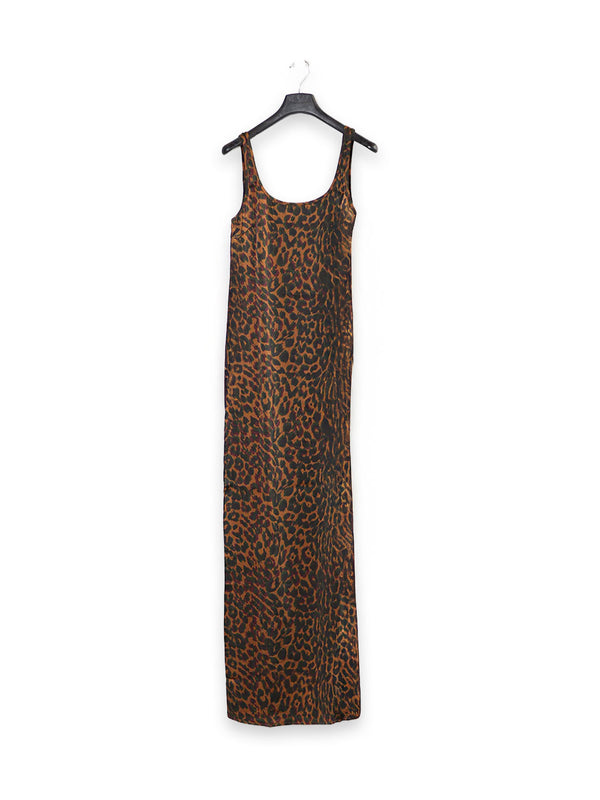 Long dress with leopard print