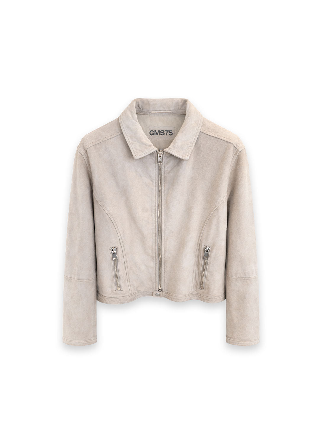 Lederjacke aus weichem Veloursleder mit cleaner Silhouette