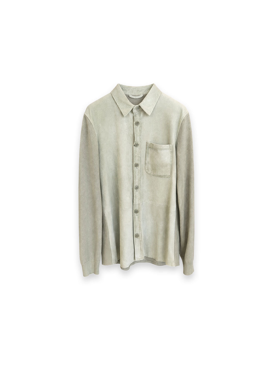 Lederjacke mit Hemdkragen Veloursleder Optik