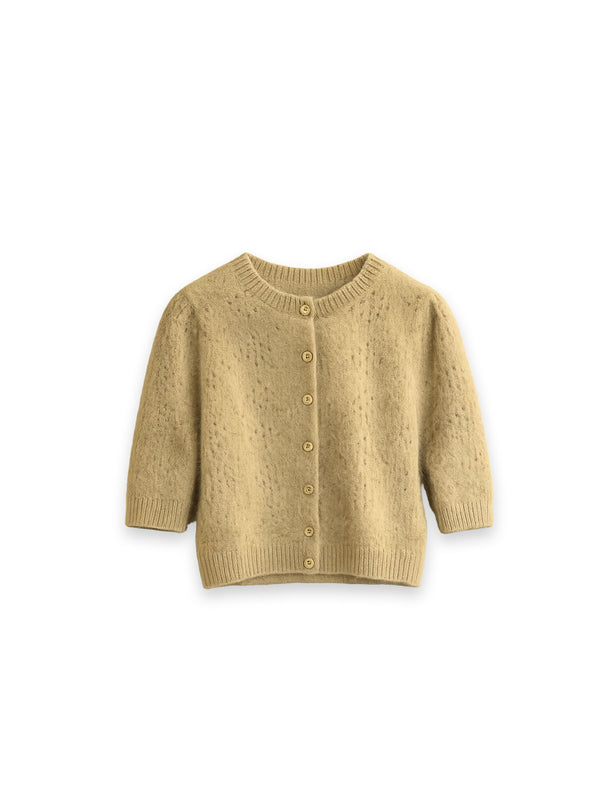 Airy T-Shirt Feinstrick mit Knopfleiste