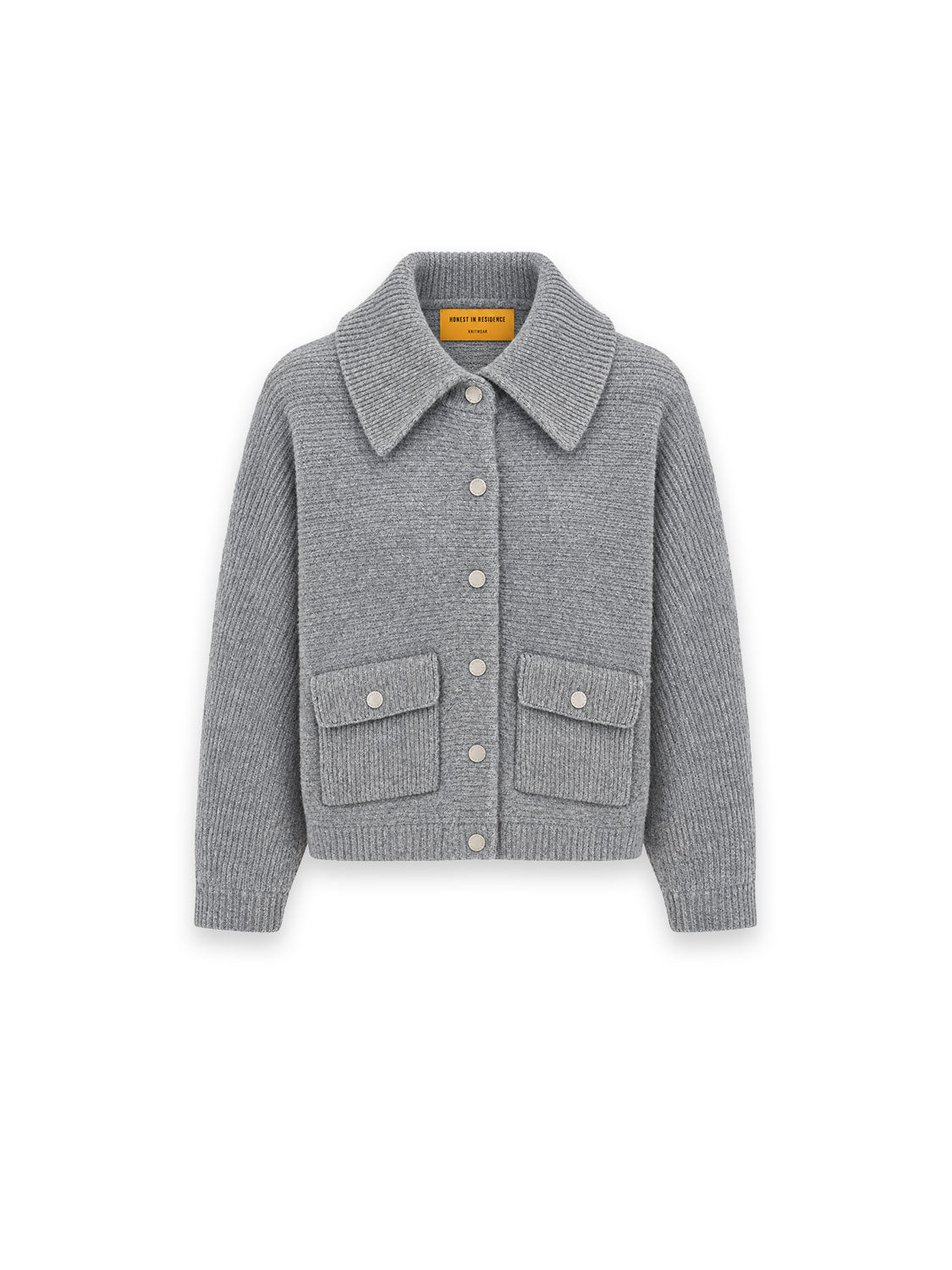 Felted Bomber Jacke – Weicher Strickfilz mit markantem Hemdkragen