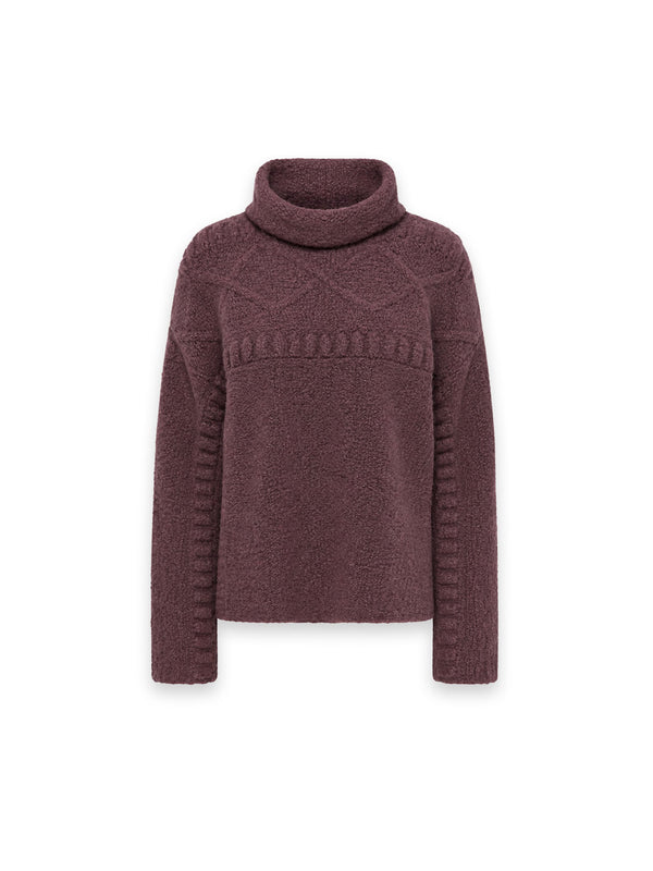 Super Cloud Pullover – Kuscheliger Bouclé-Strick mit Rollkragen