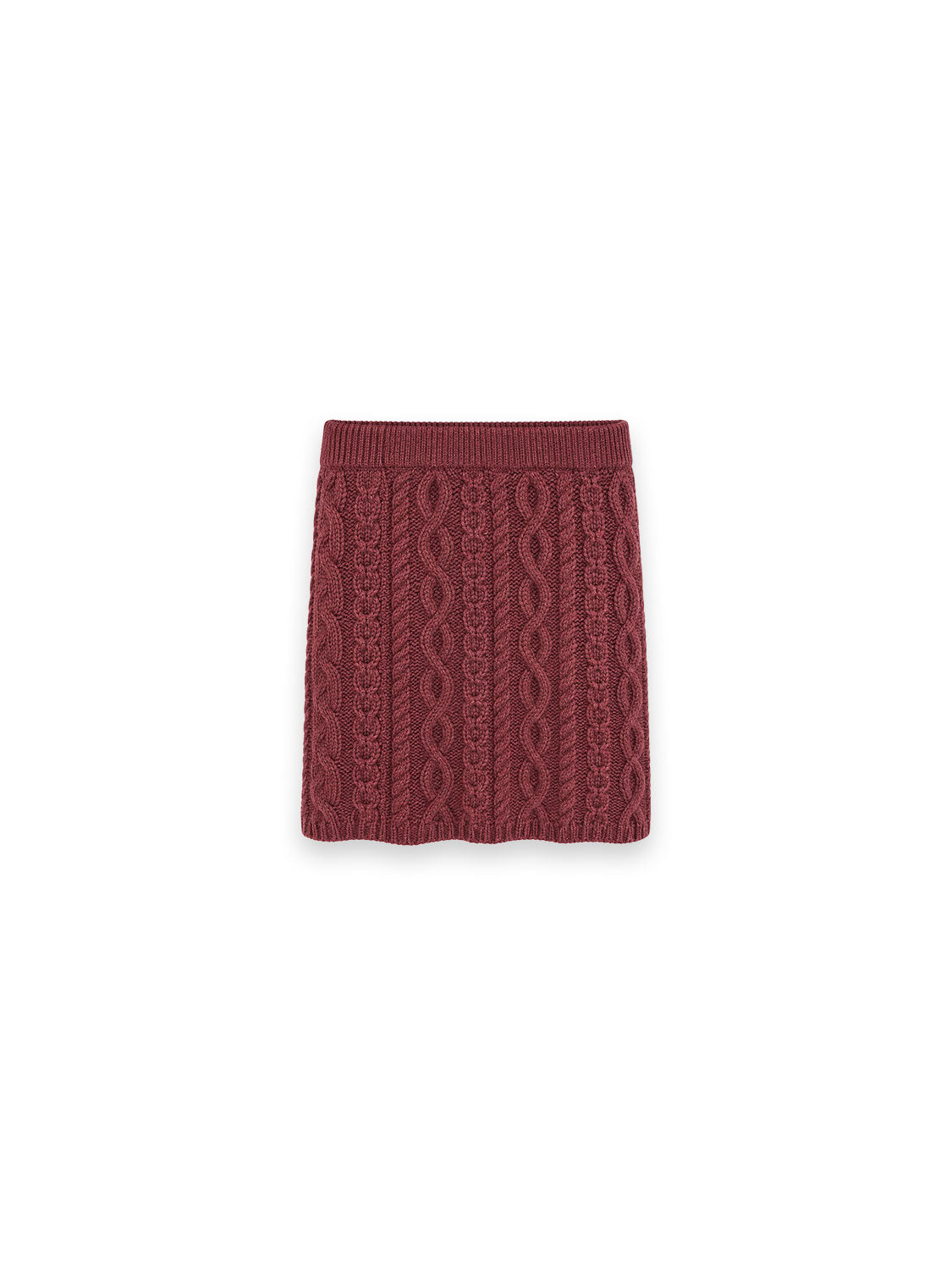 Cable Mini Skirt – Chunky knit with a distinctive cable pattern