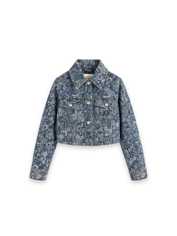Tapestry - Denim jacket with floral print