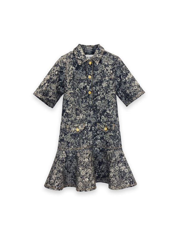 Tapestry - denim dress with floral print