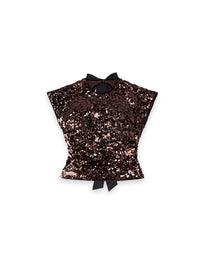 Bluse - Velvet mit Pailletten