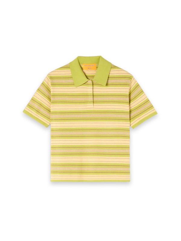 Feinstrick-Poloshirt mit Streifen