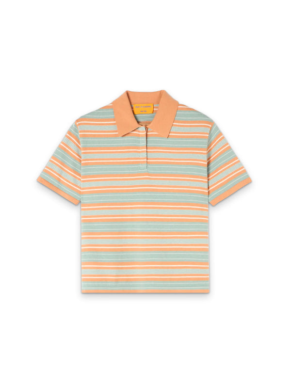 Feinstrick-Poloshirt mit Streifen