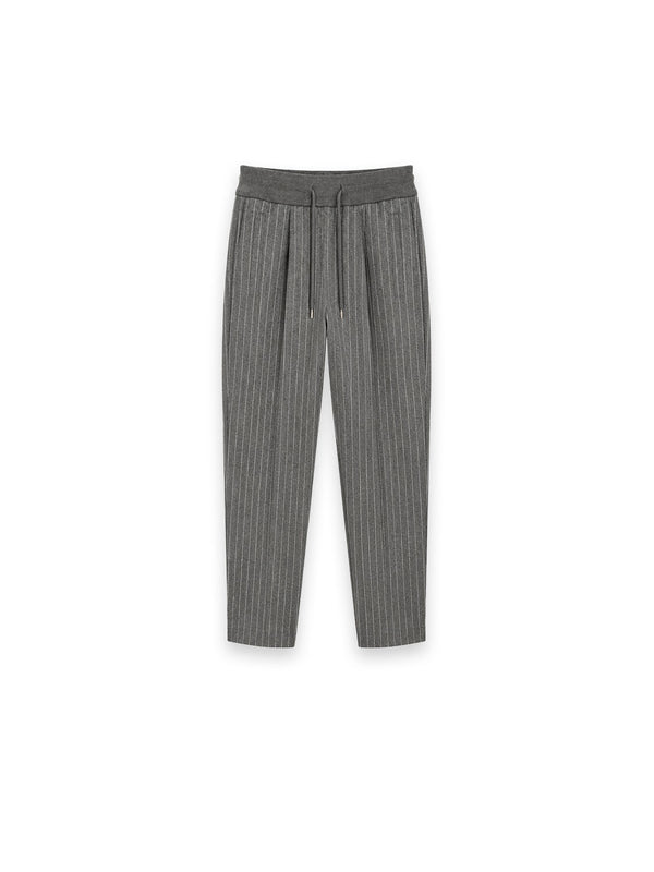 Hose mit Nadelstreifen und Strickbund