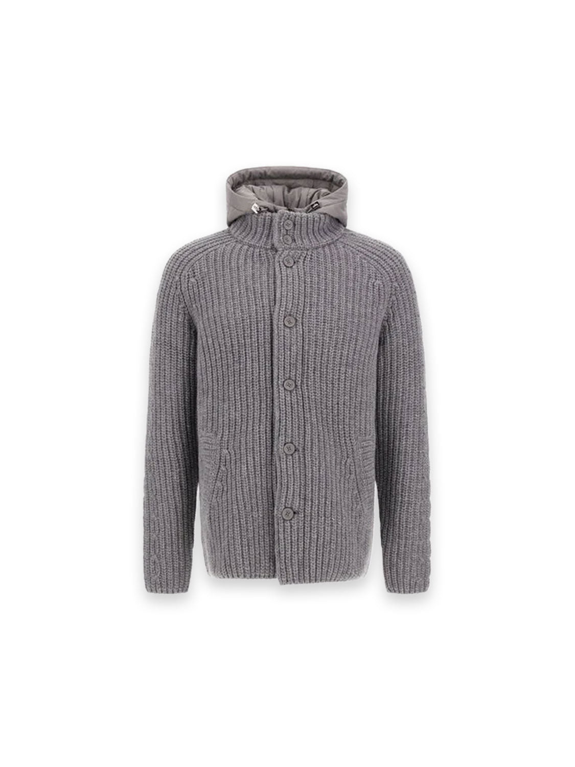 Jacke mit Kapuze und Stehkragen