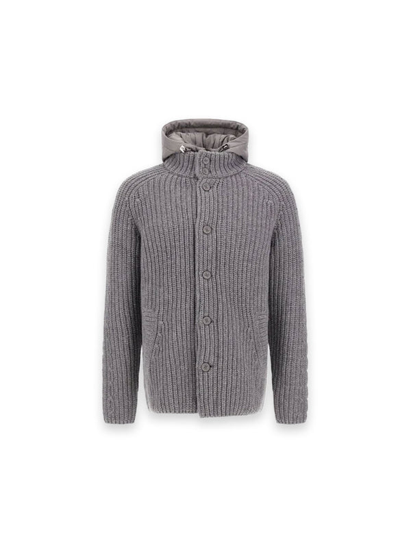 Jacke mit Kapuze und Stehkragen