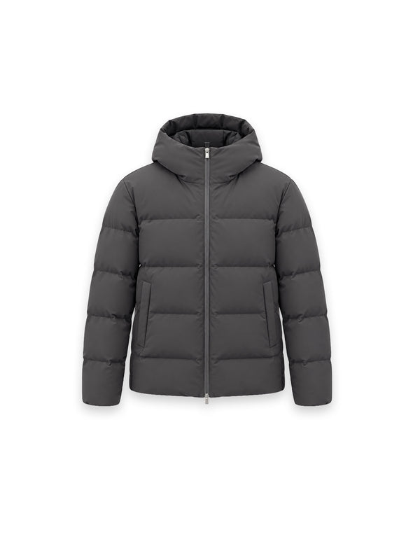 Jacke mit voluminöser Kapuze und wärmender Steppung
