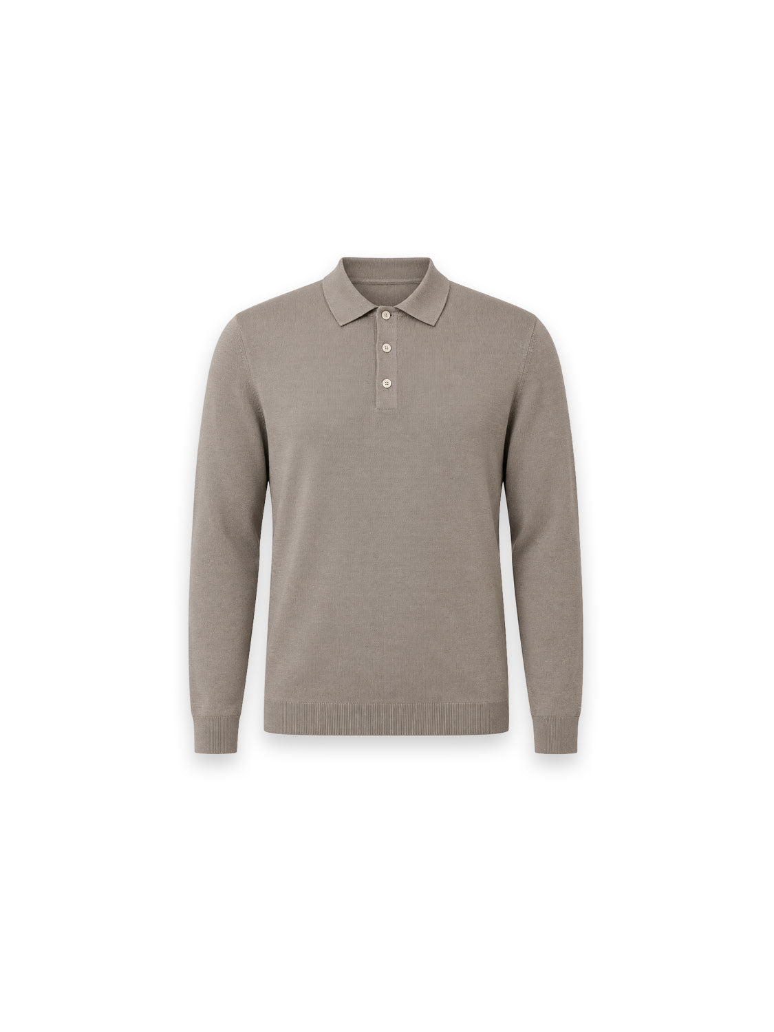 Poloshirt mit Knopfleiste und Langarm
