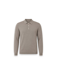 Poloshirt mit Knopfleiste und Langarm