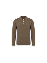 Poloshirt mit Knopfleiste und Langarm