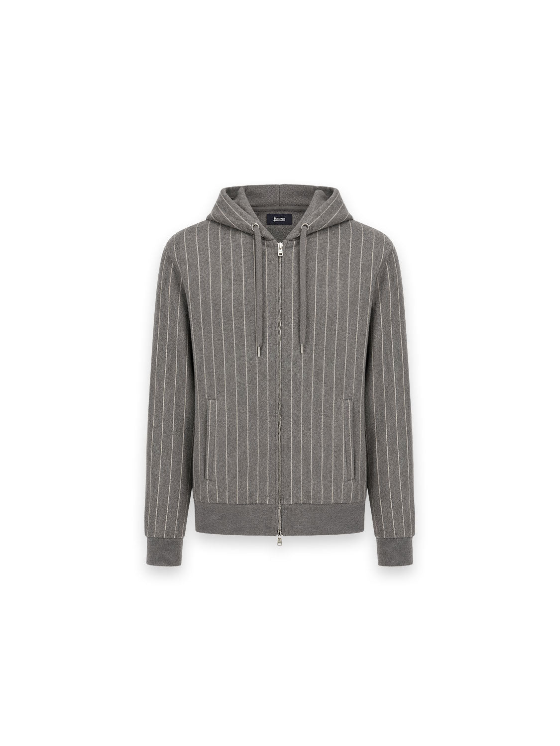 Sweatshirt Jacke mit Nadelstreifenmuster