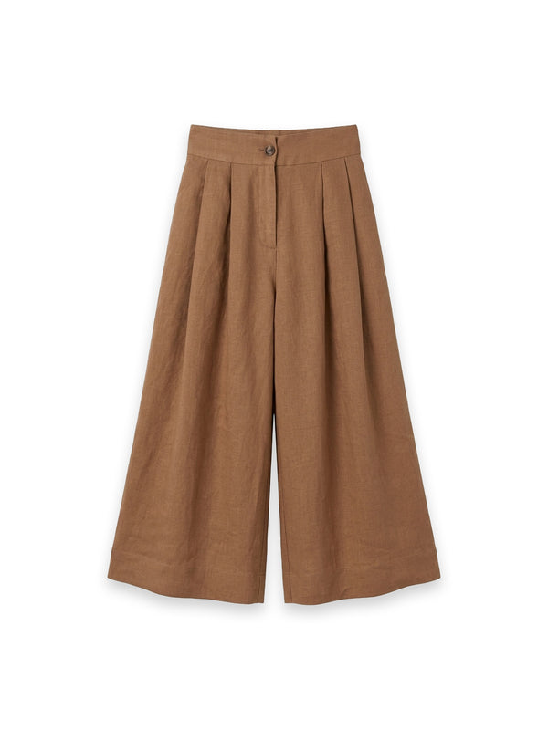 Ausgestellte Hose mit weitem Bein