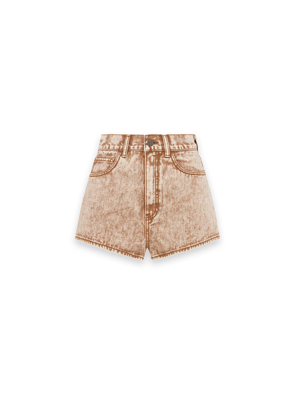 Spur Denim Micro Short in Chocolate Acid Wash