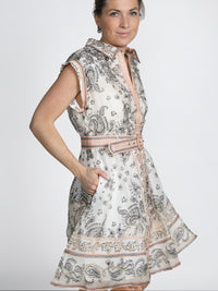 Gemustertes Midikleid